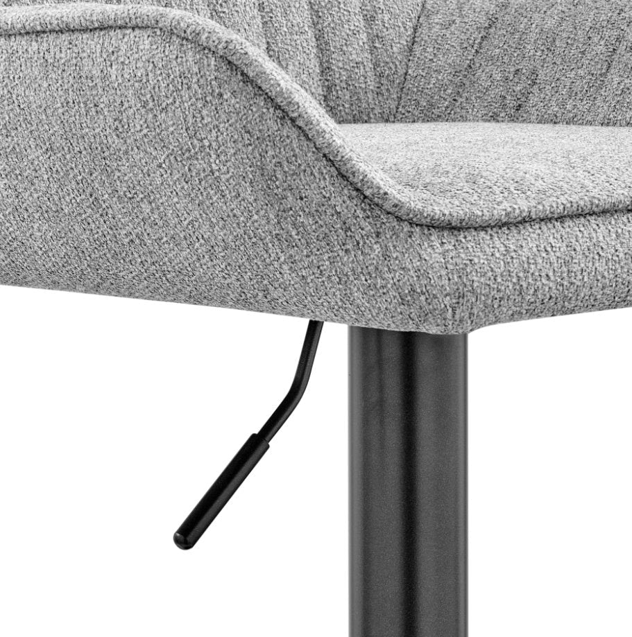 Tabouret de bar pivotant Luther à vérin à gaz