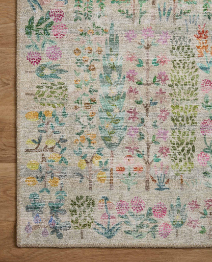 Tapis Rifle Paper Co. X Loloi Maison couleur kaki Grove