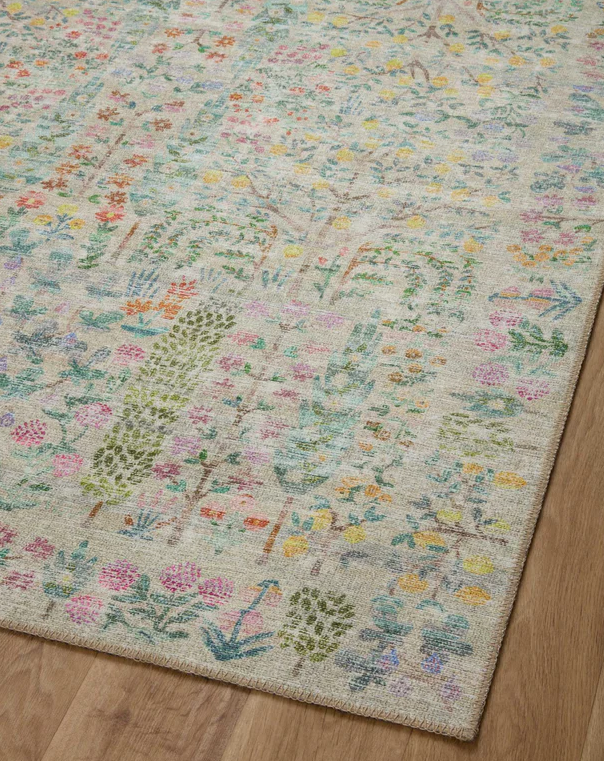 Tapis Rifle Paper Co. X Loloi Maison couleur kaki Grove