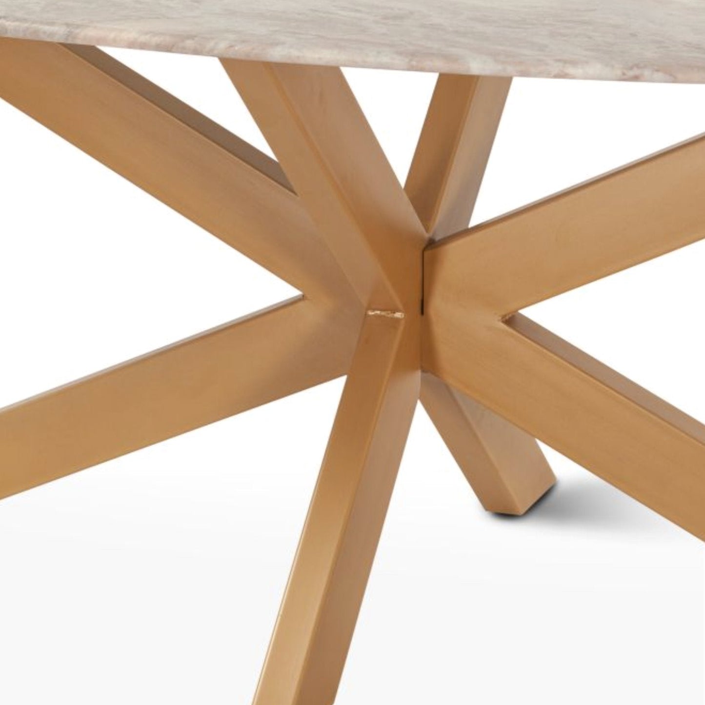 Table de salle à manger ovale Malibu 90 en fer et marbre