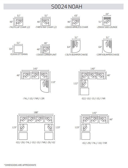 Canapé d'angle Noah sur mesure