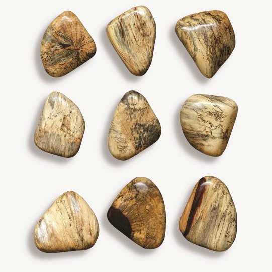 Ensemble de 9 décorations murales en bois et galets