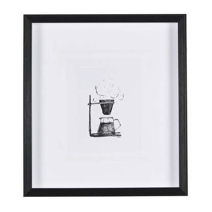 Collection de café - Estampe encadrée