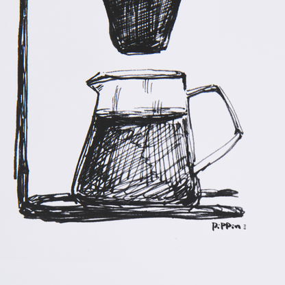 Collection de café - Estampe encadrée