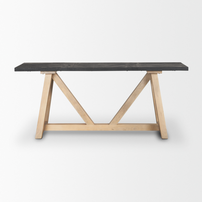 Table console à pieds angulaires Rialto