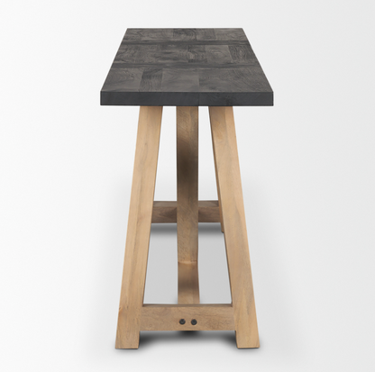 Table console à pieds angulaires Rialto