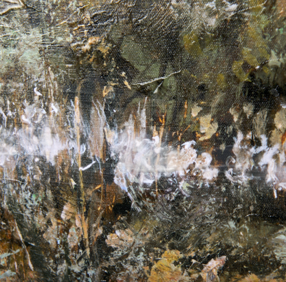 Ensemble de deux tableaux muraux « Vallée de la rivière »