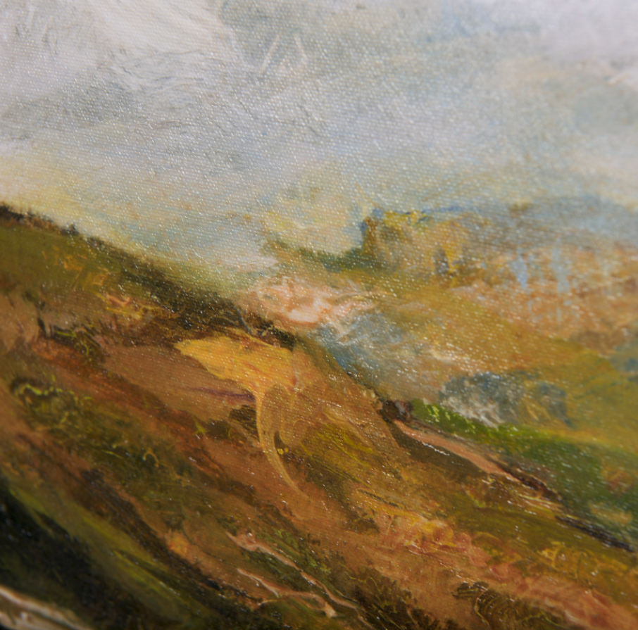 Ensemble de deux tableaux muraux « Vallée de la rivière »