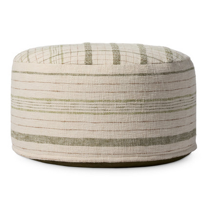 Chris Loves Julia x Loloi Pouf rond crème