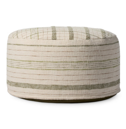 Chris Loves Julia x Loloi Pouf rond crème
