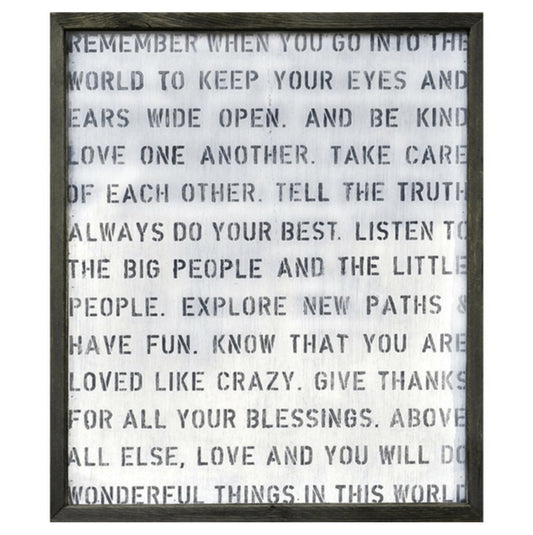 Estampe « Souviens-toi quand tu pars »