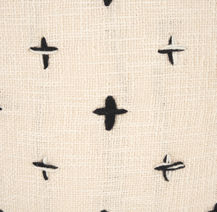 Pouf en laine Saanvi