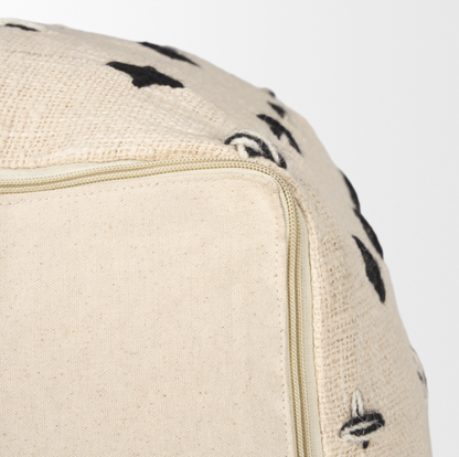 Pouf en laine Saanvi