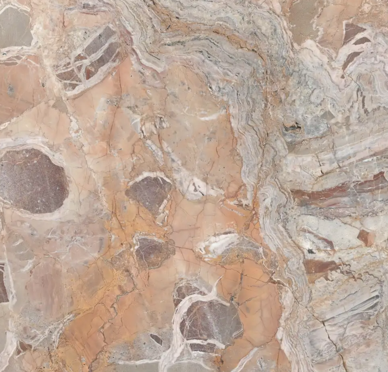 Table basse segmentée en marbre