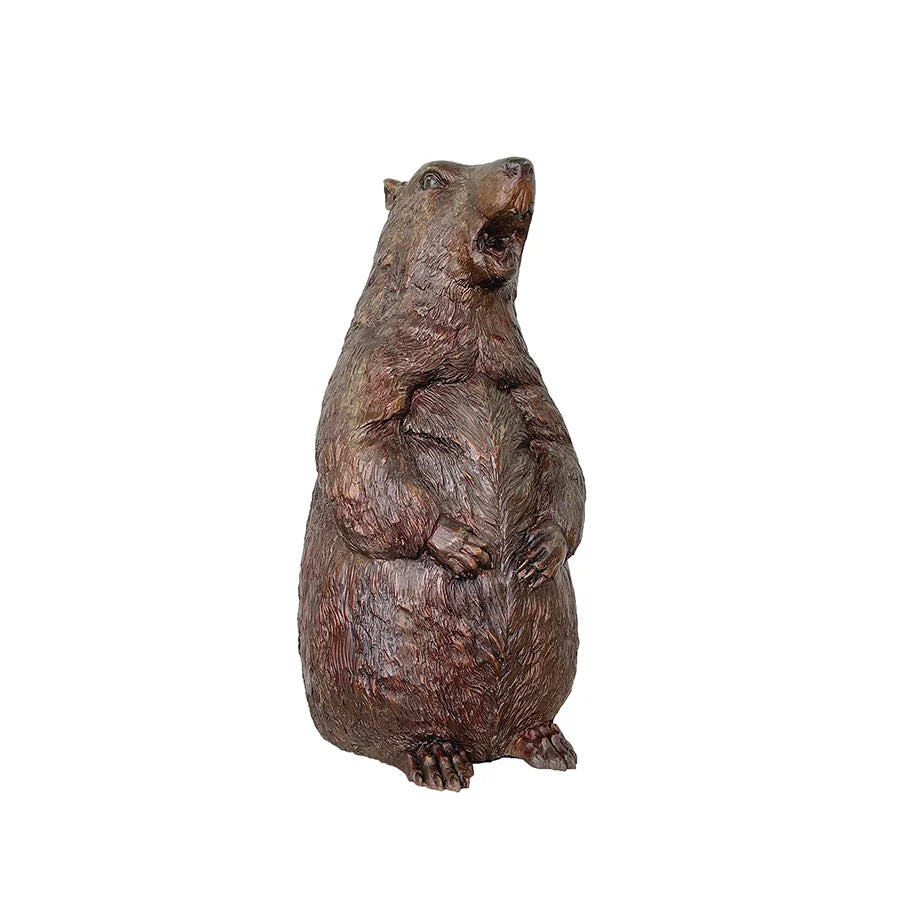 Sculpture de marmotte en bronze