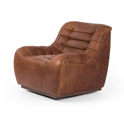 Fauteuil pivotant en cuir Binx