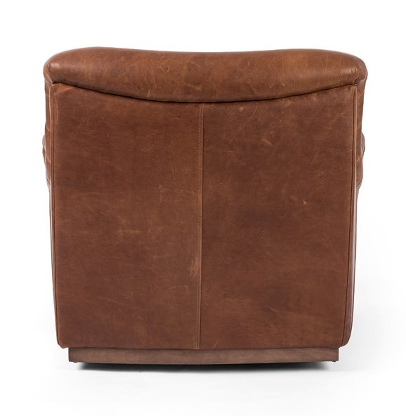 Fauteuil pivotant en cuir Binx