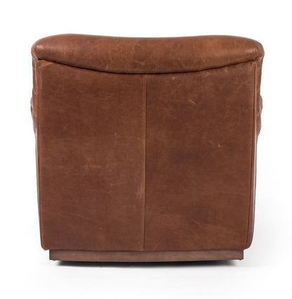 Fauteuil pivotant en cuir Binx