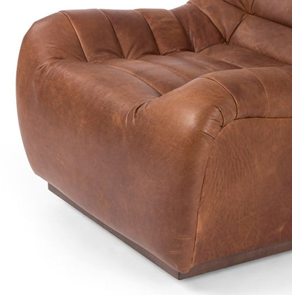 Fauteuil pivotant en cuir Binx