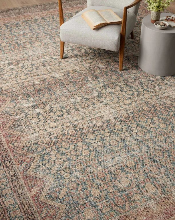 Tapis Angela Rose x Loloi Aubrey, coloris Océan/Épices