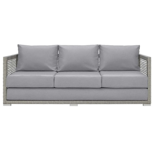 Canapé d'extérieur en rotin et osier Aura