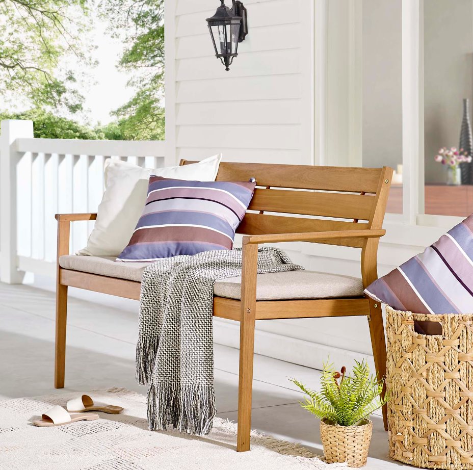 Canapé deux places en bois de frêne pour terrasse extérieure Viewscape