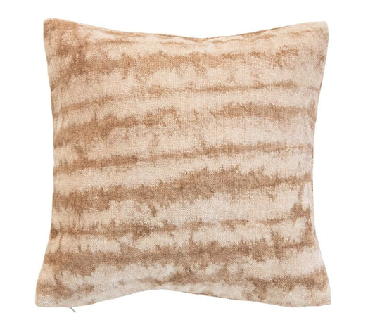 Oreiller en mélange de coton teint par nouage