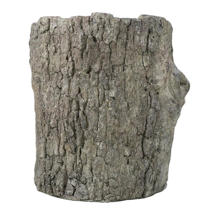Jardinière en faux bois en forme de bûche