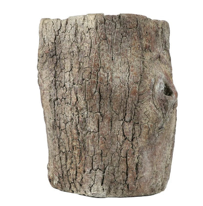 Jardinière en faux bois en forme de bûche