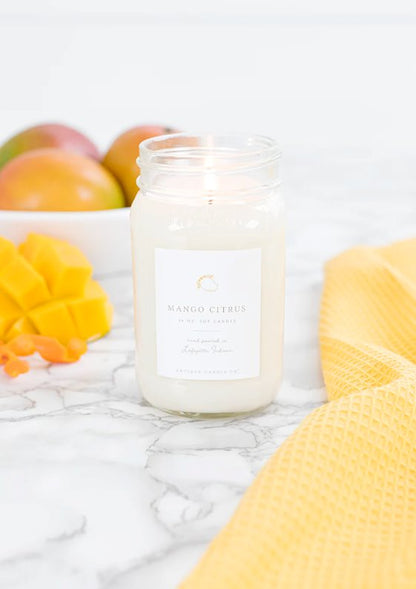 Bougies de soja coulées à la main