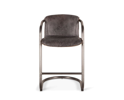 Chaise de comptoir en cuir Portofino