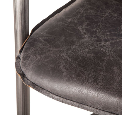 Chaise de comptoir en cuir Portofino