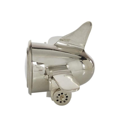 Horloge en métal argenté en forme d'avion