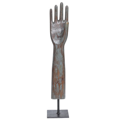 Moule à gant en bois sur socle