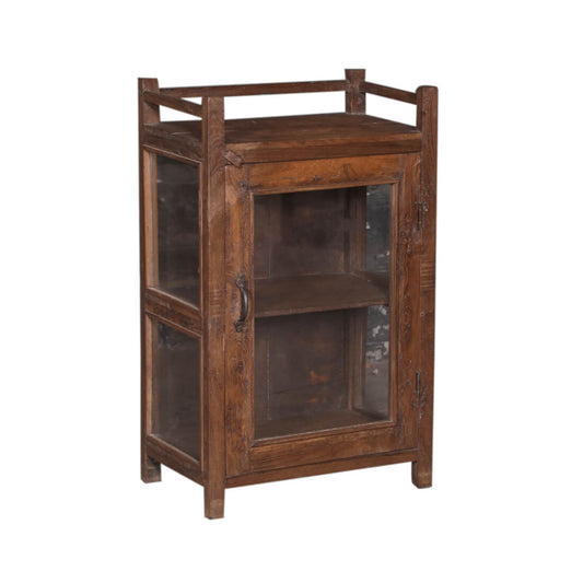 Meuble bar en teck avec verre