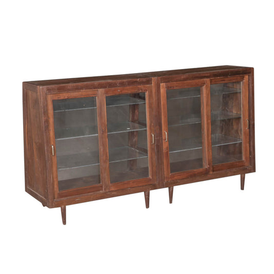 Vitrine en teck et verre