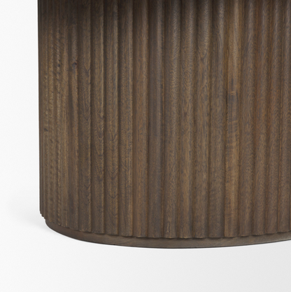 Table basse ovale cannelée Terra