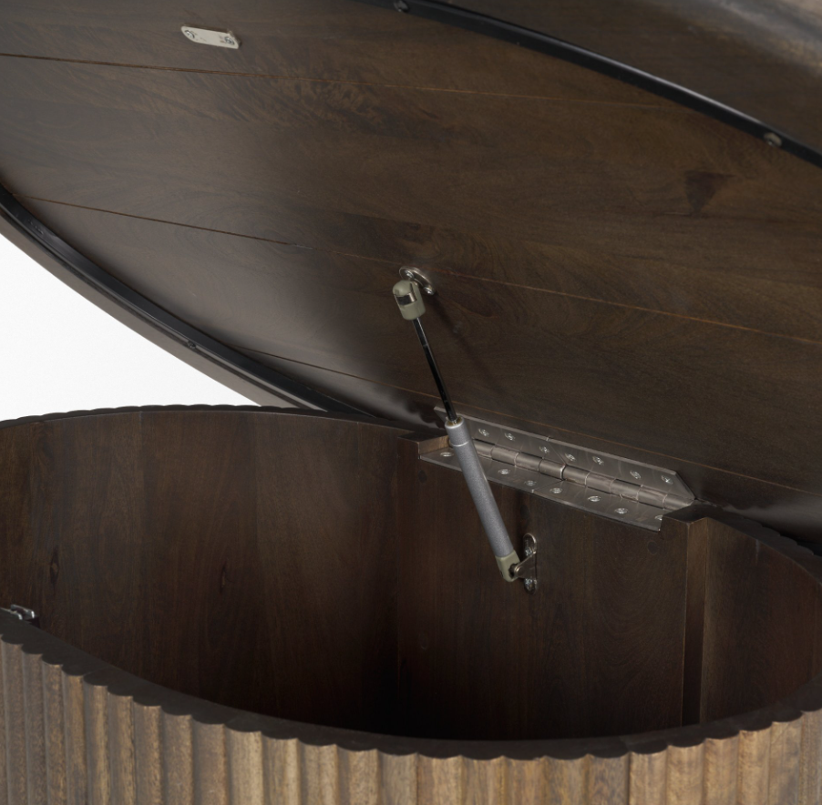 Table basse ovale cannelée Terra