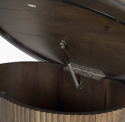 Table basse ovale cannelée Terra