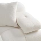 Canapé sectionnel en U végan Huggy Cream 6 pièces