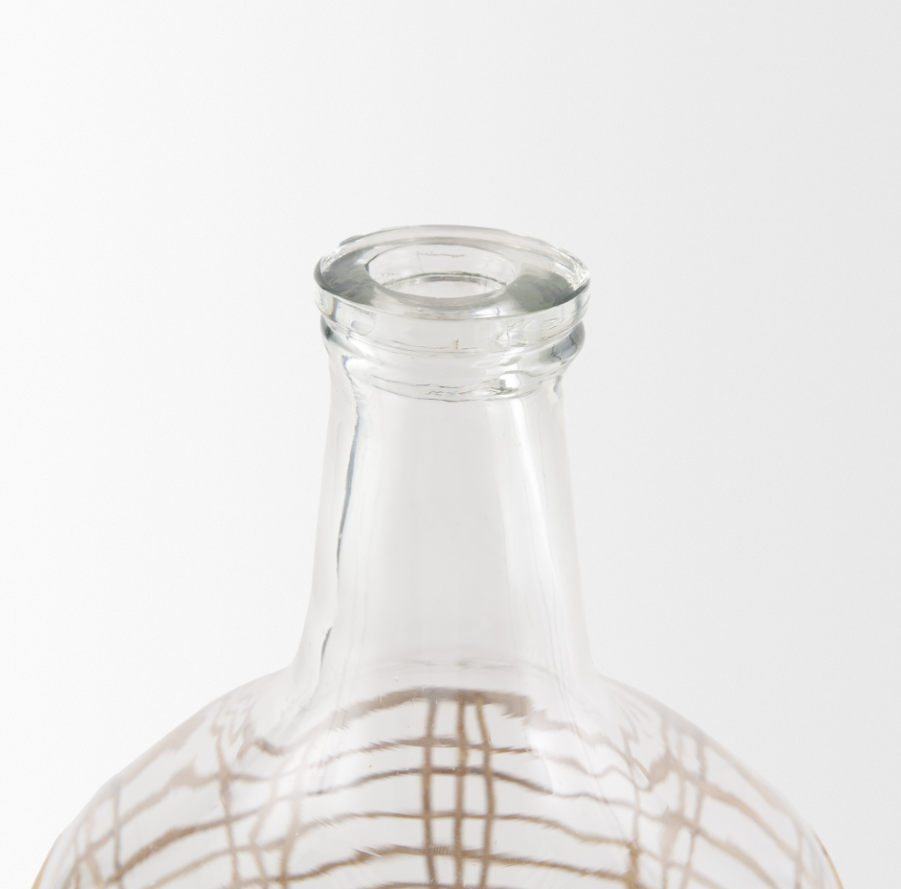 Bouteille en verre enveloppée de rotin Troian