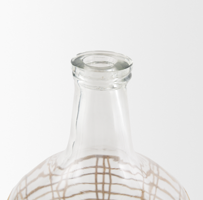 Bouteille en verre enveloppée de rotin Troian