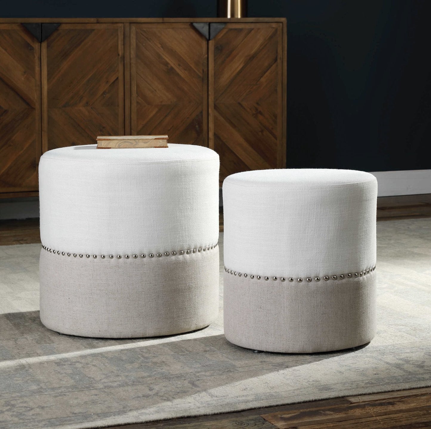 Poufs gigognes Tilda, lot de 2