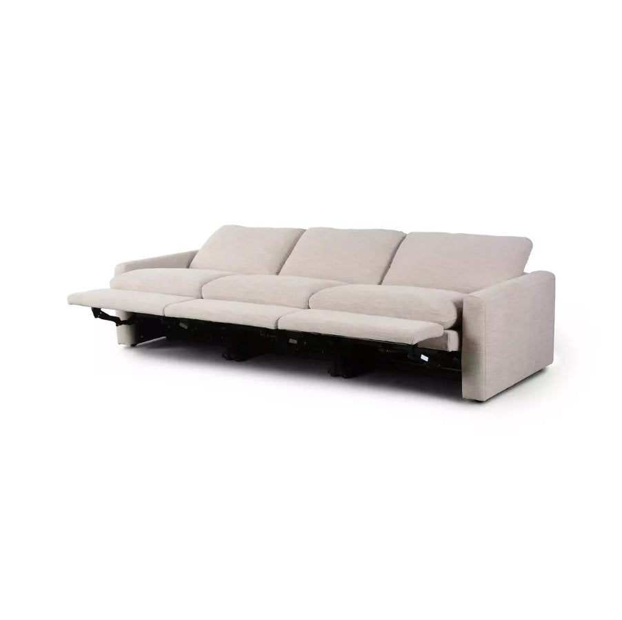 Canapé d'angle 3 pièces Tillery avec fauteuil inclinable électrique