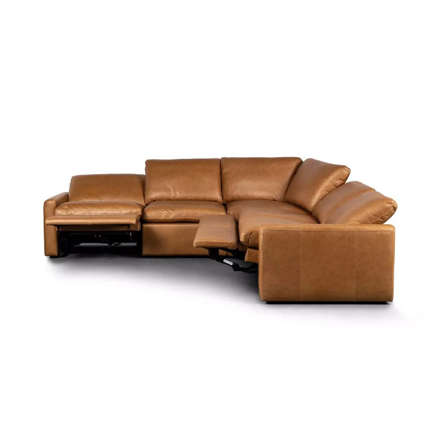 Canapé d'angle 5 pièces Tillery avec fauteuil inclinable électrique