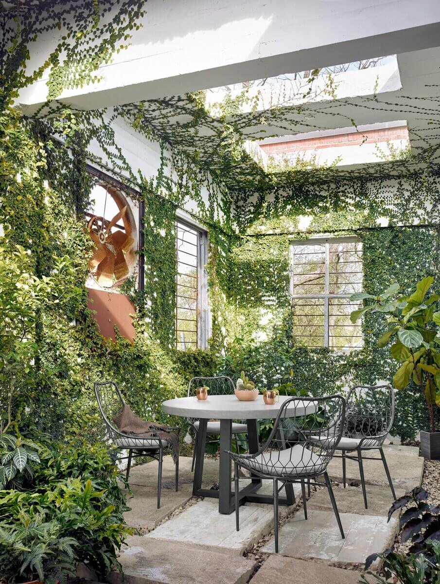 Table de salle à manger ronde d'extérieur Cyrus