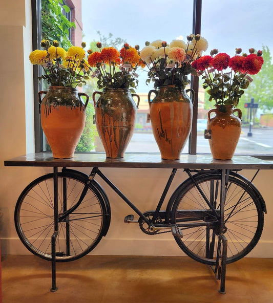 Table console vintage en fer forgé