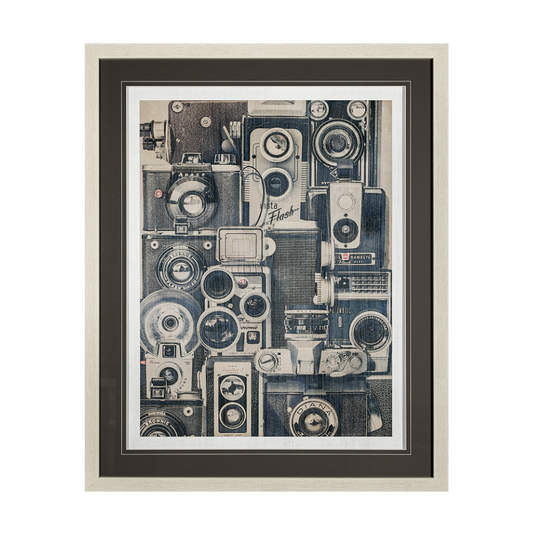 Appareils photo vintage, reproduction encadrée