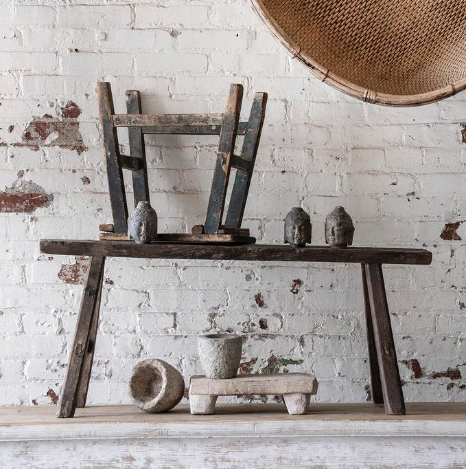 Tabouret de village vintage