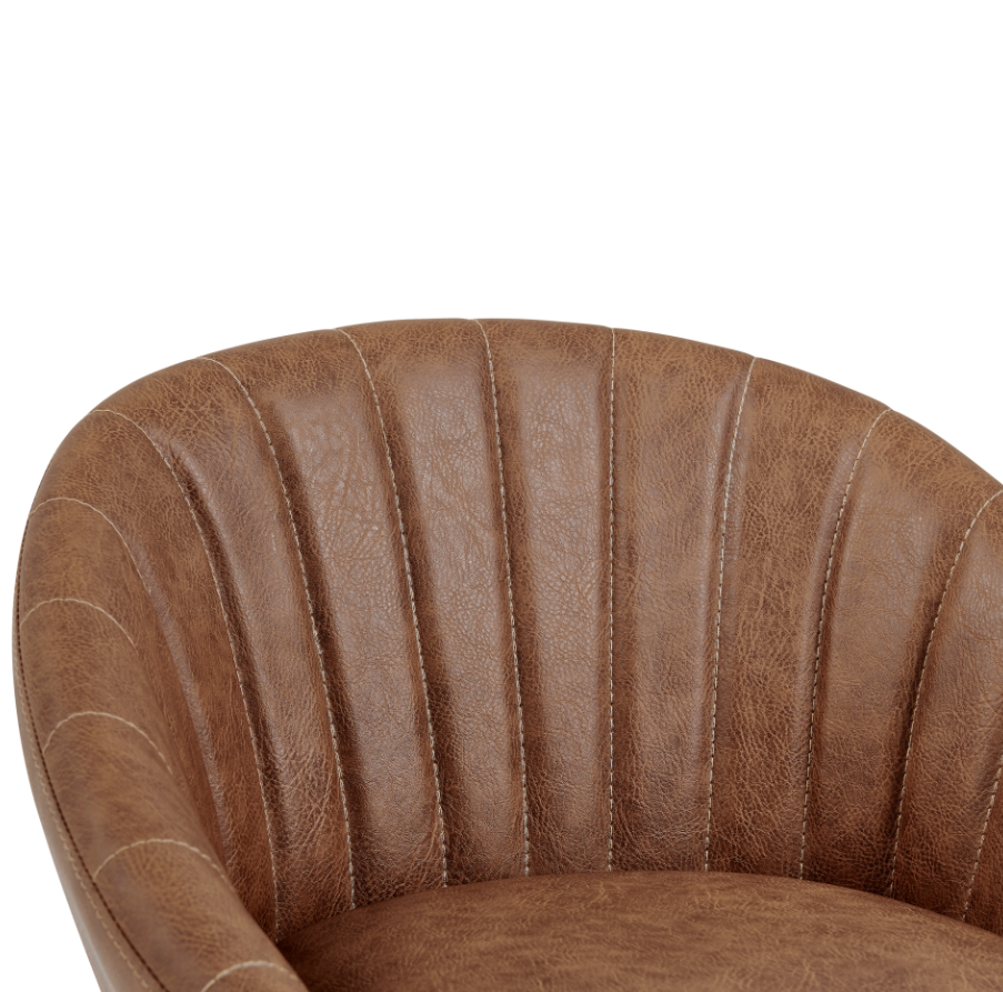 Tabouret de bar pivotant Watson en similicuir à vérin à gaz